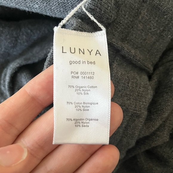 LUNYA Cozy Cotton Silk Relaxed Ankle Sweatpants in Heather Gray Womens Size M - Picture 14 of 15